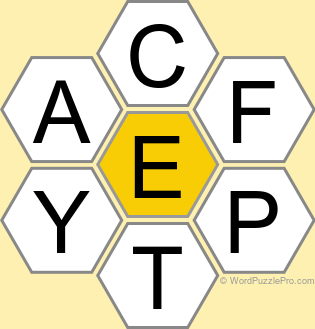 Spelling Bee "Hive" Board for September 9, 2024