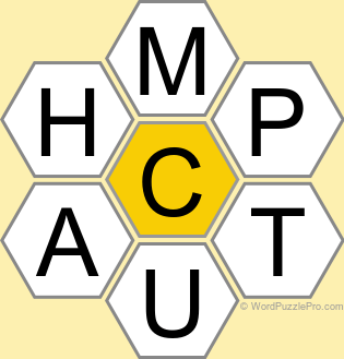 Spelling Bee "Hive" Board for September 18, 2024 Spelling Bee "Hive" Board for September 18, 2024