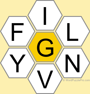 Spelling Bee "Hive" Board for September 29, 2024