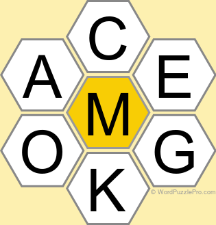 Spelling Bee "Hive" Board for October 7, 2024