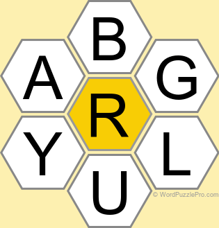 Spelling Bee "Hive" Board for October 10, 2024