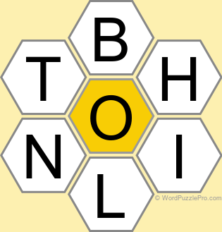 Spelling Bee "Hive" Board for October 12, 2024