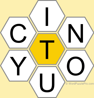 Spelling Bee "Hive" Board for October 16, 2024