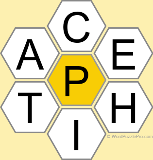 Spelling Bee "Hive" Board for October 17, 2024