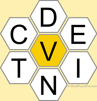 Spelling Bee "Hive" Board for October 20, 2024