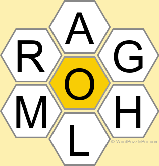 Spelling Bee "Hive" Board for October 21, 2024