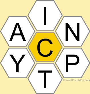 Spelling Bee "Hive" Board for October 25, 2024
