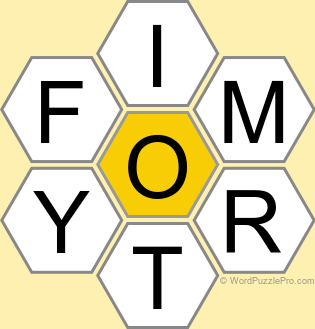 Spelling Bee "Hive" Board for October 29, 2024