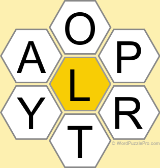Spelling Bee "Hive" Board for November 3, 2024