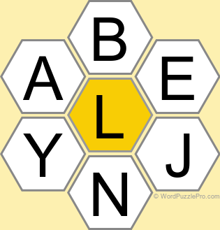 Spelling Bee "Hive" Board for November 6, 2024