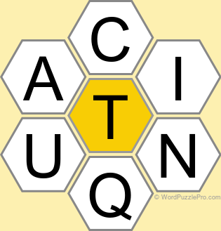 Spelling Bee "Hive" Board for November 10, 2024