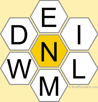 Spelling Bee "Hive" Board for November 12, 2024