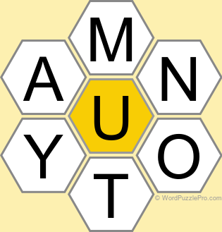 Spelling Bee "Hive" Board for November 16, 2024