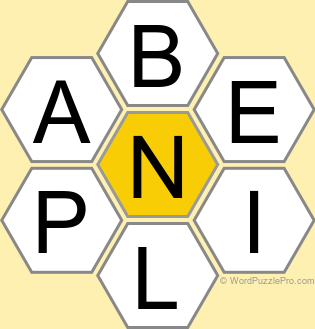 Spelling Bee "Hive" Board for November 17, 2024