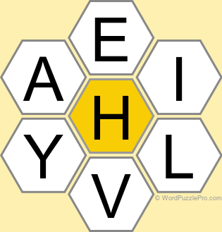 Spelling Bee "Hive" Board for November 19, 2024