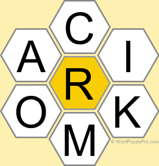 Spelling Bee "Hive" Board for November 20, 2024