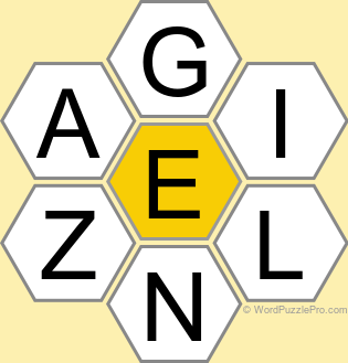 Spelling Bee "Hive" Board for November 21, 2024