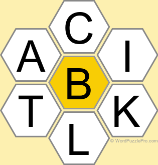 Spelling Bee "Hive" Board for November 22, 2024