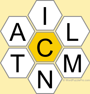 Spelling Bee "Hive" Board for November 30, 2024