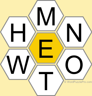 Spelling Bee "Hive" Board for December 3, 2024