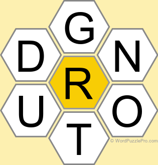 Spelling Bee "Hive" Board for December 5, 2024