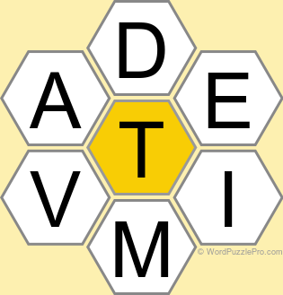 Spelling Bee "Hive" Board for December 7, 2024