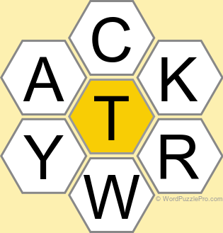 Spelling Bee "Hive" Board for December 13, 2024