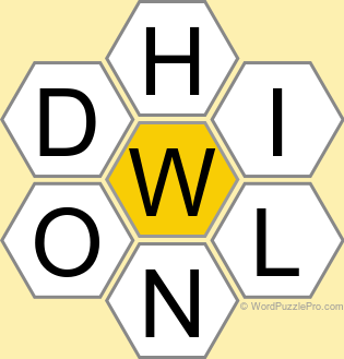 Spelling Bee "Hive" Board for December 23, 2024