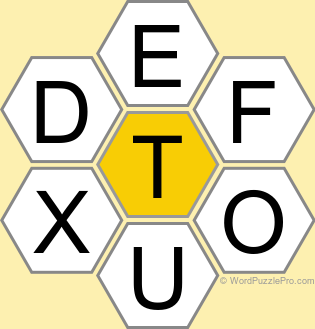 Spelling Bee "Hive" Board for December 24, 2024