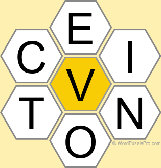 Spelling Bee "Hive" Board for December 28, 2024