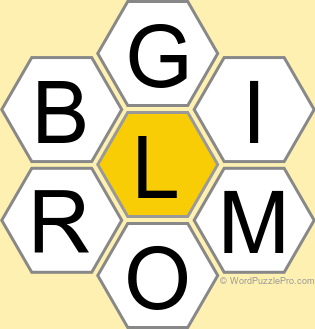 Spelling Bee "Hive" Board for December 29, 2024