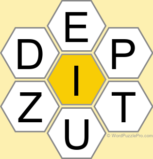 Spelling Bee "Hive" Board for January 15, 2025