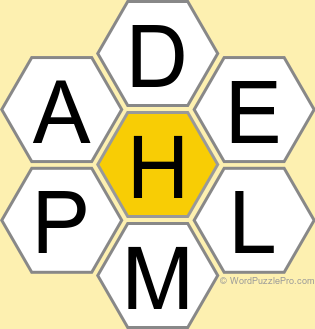 Spelling Bee "Hive" Board for January 18, 2025