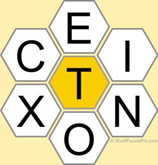 Spelling Bee "Hive" Board for January 22, 2025 Spelling Bee "Hive" Board for January 22, 2025