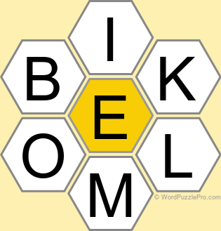 Spelling Bee "Hive" Board for January 23, 2025