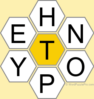 Spelling Bee "Hive" Board for January 26, 2025