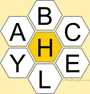 Spelling Bee "Hive" Board for January 27, 2025 Spelling Bee "Hive" Board for January 27, 2025