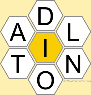 Spelling Bee "Hive" Board for January 31, 2025