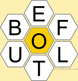 Spelling Bee "Hive" Board for February 1, 2025