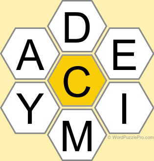 Spelling Bee "Hive" Board for February 6, 2025