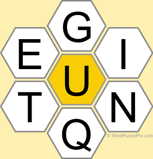 Spelling Bee "Hive" Board for February 7, 2025