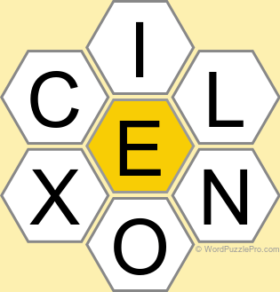 Spelling Bee "Hive" Board for February 14, 2025