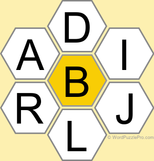 Spelling Bee "Hive" Board for February 15, 2025