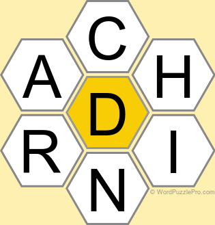 Spelling Bee "Hive" Board for February 17, 2025