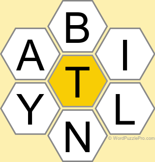 Spelling Bee "Hive" Board for February 24, 2025