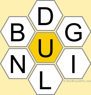 Spelling Bee "Hive" Board for February 25, 2025