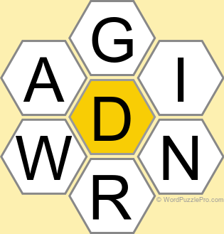 Spelling Bee "Hive" Board for March 5, 2025