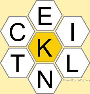 Spelling Bee "Hive" Board for March 8, 2025