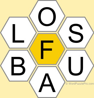 Spelling Bee "Hive" Board for March 12, 2025