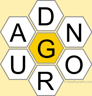 Spelling Bee "Hive" Board for March 20, 2025